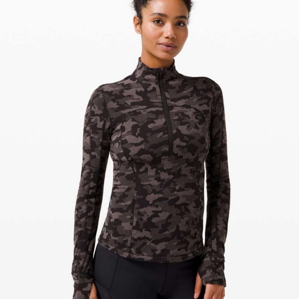 NEW with tags!! Lululemon Run Briskly 1/2 Zip Slim Fit Long Sleeve Shirt Size 6